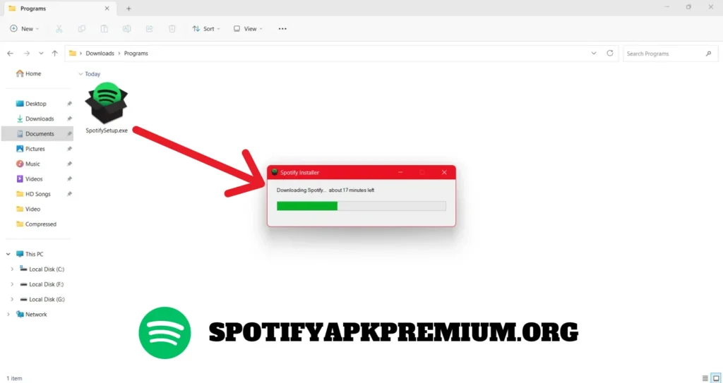 Installing Spotify Premium APK